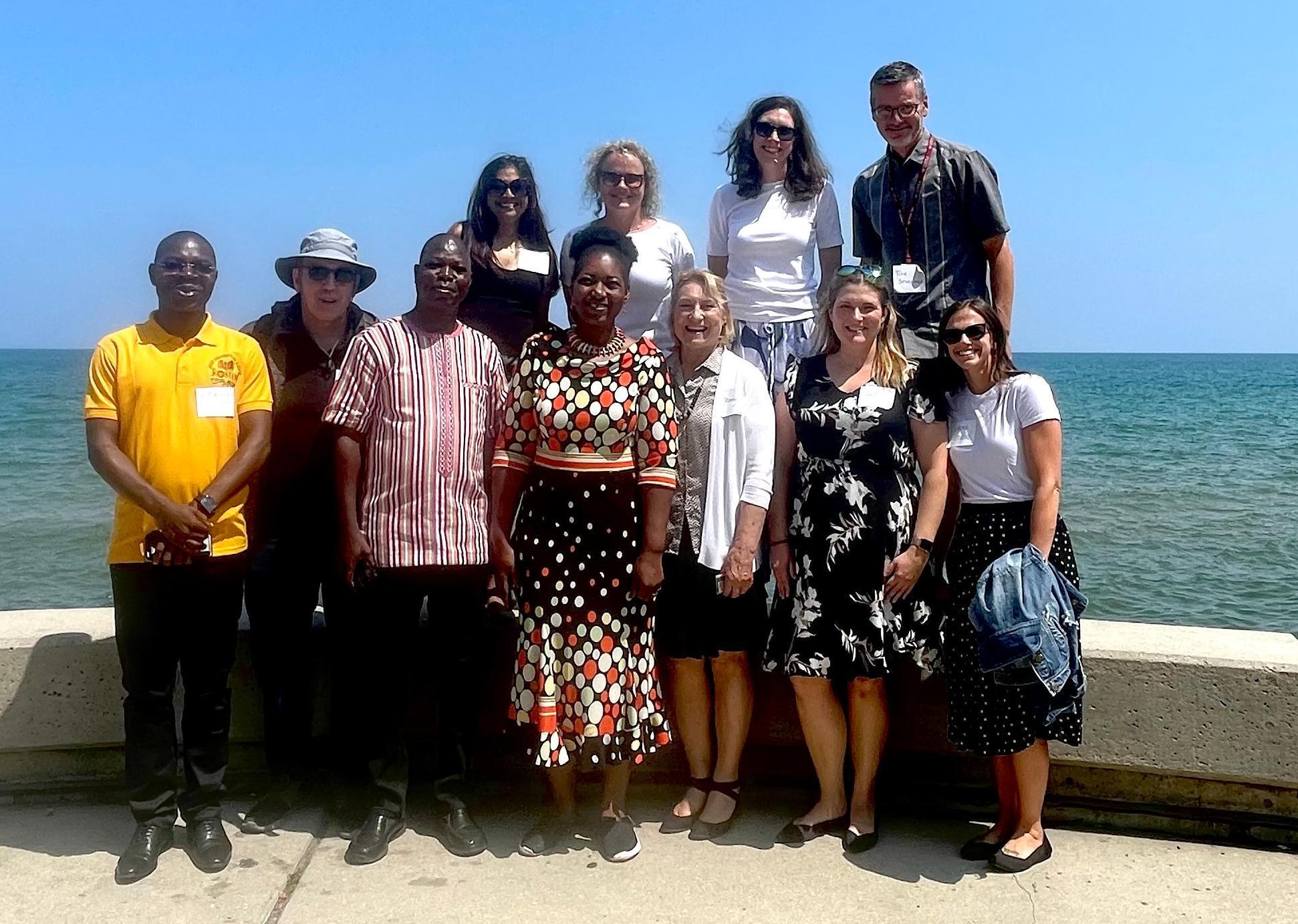 Group photo of Burkina Faso delegates, and LUC faculty and staff