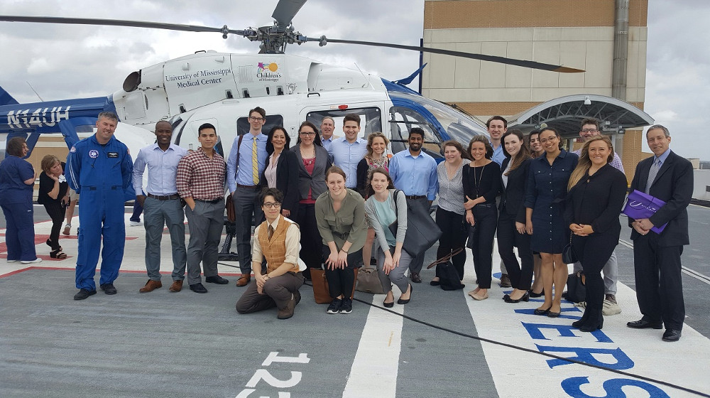 Professor Singer and students at the University of Mississippi Medical Center in Jackson, MI.