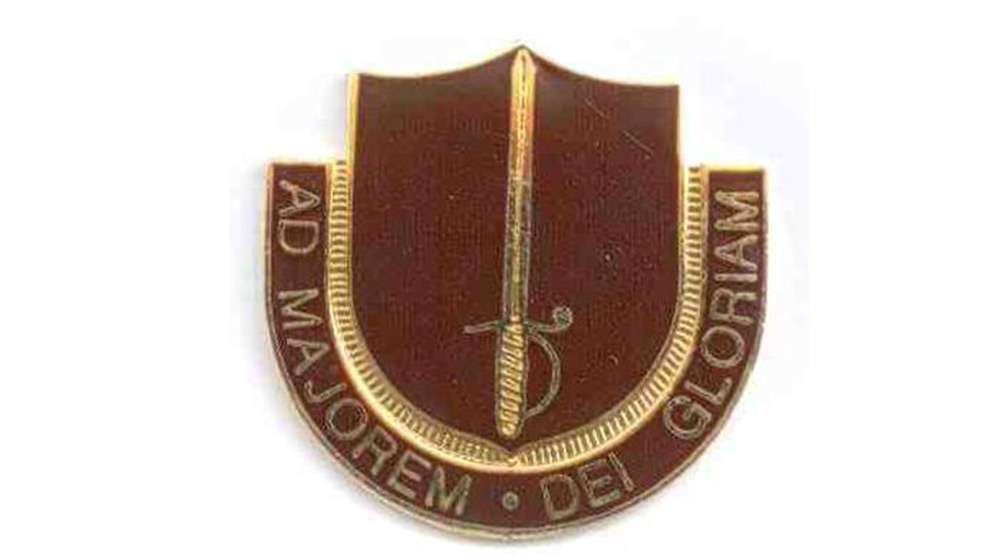 A photo of a previous Loyola University Chicago ROTC pin