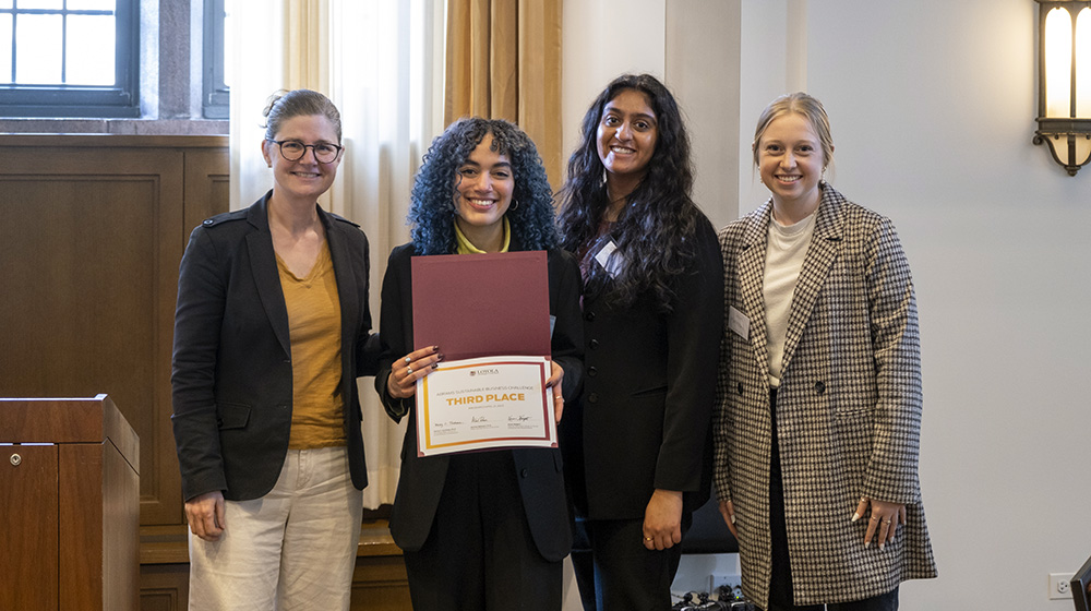 Karen Weigert with Carolyn Bidó, Sejal Dhindsa, and Jenn Manelski​