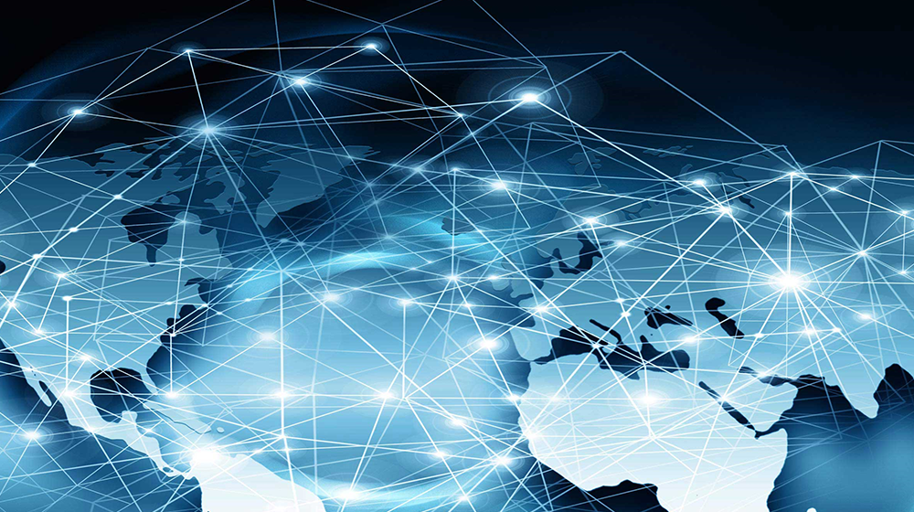 Supply Chain Globe Interconnected Lines