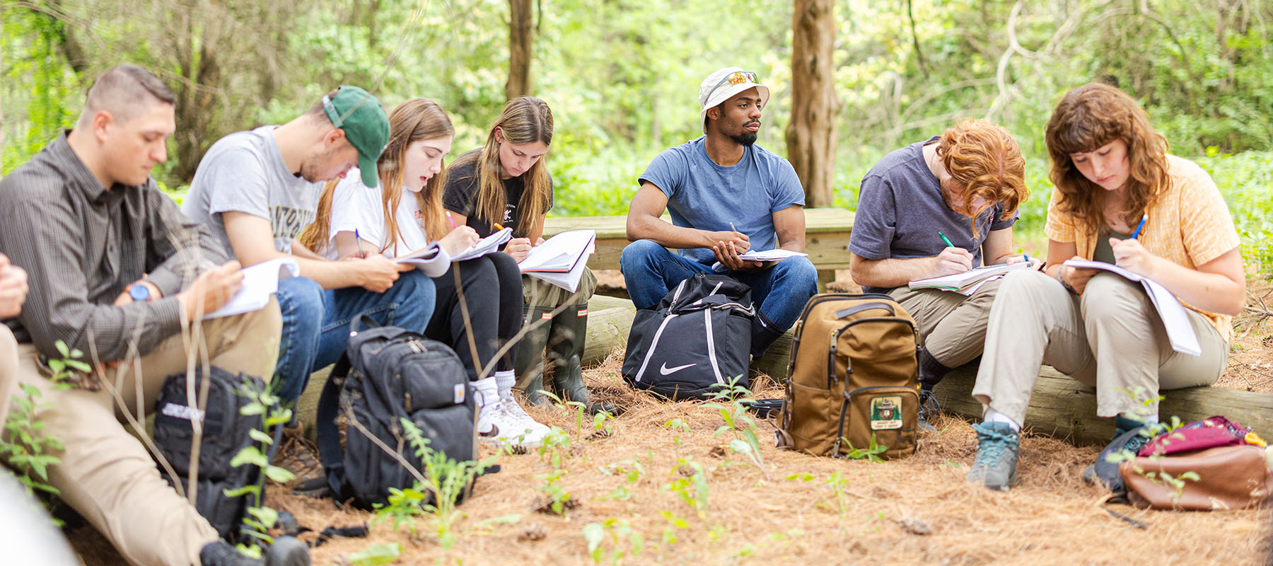 students talking outdoors